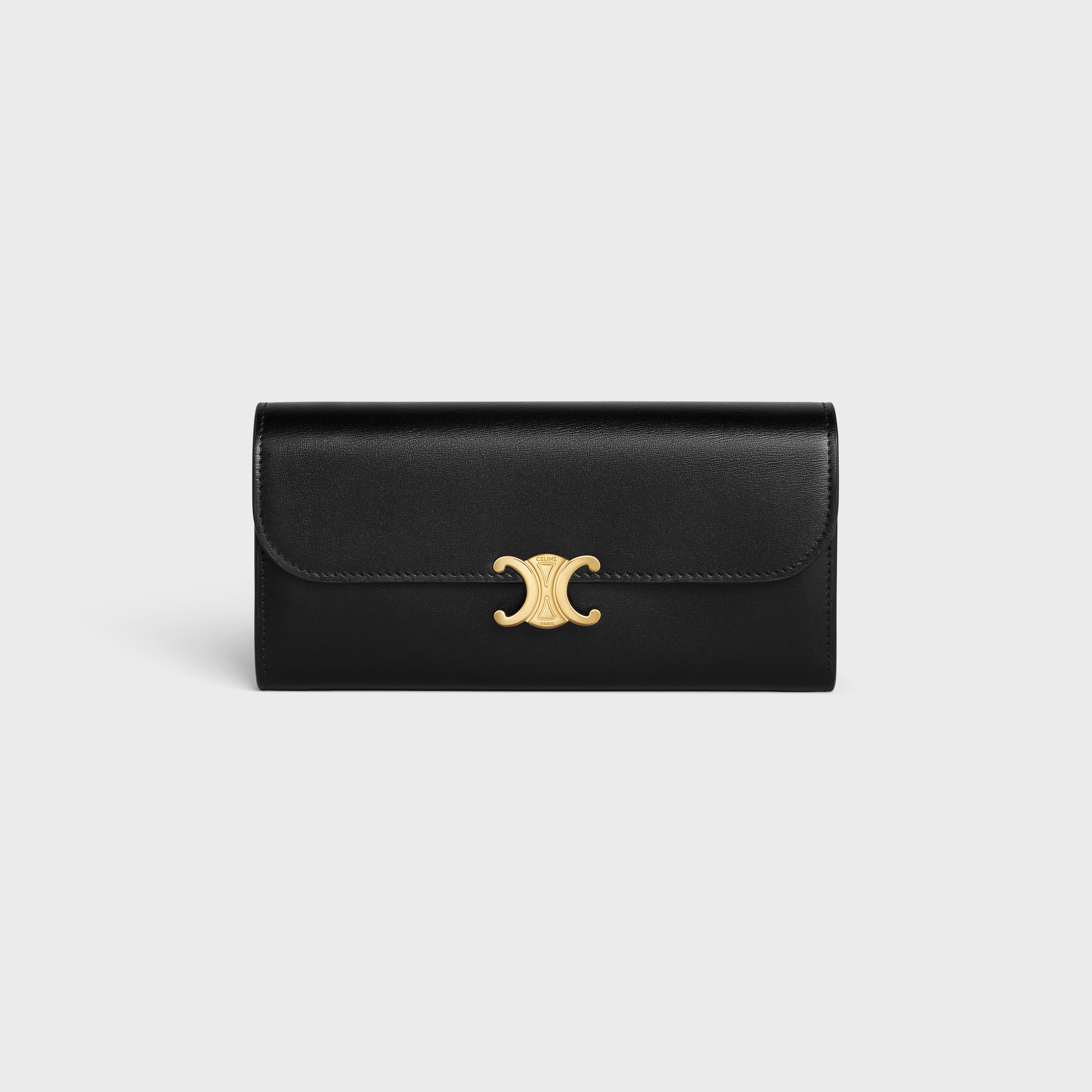CELINE LARGE WALLET TRIOMPHE in Shiny calfskin REVERSIBLE