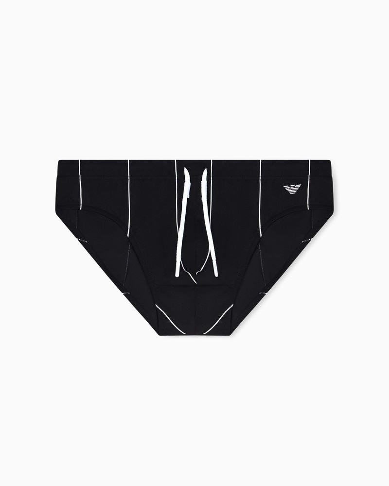 STRIPED PRINT SWIM BRIEFS 1