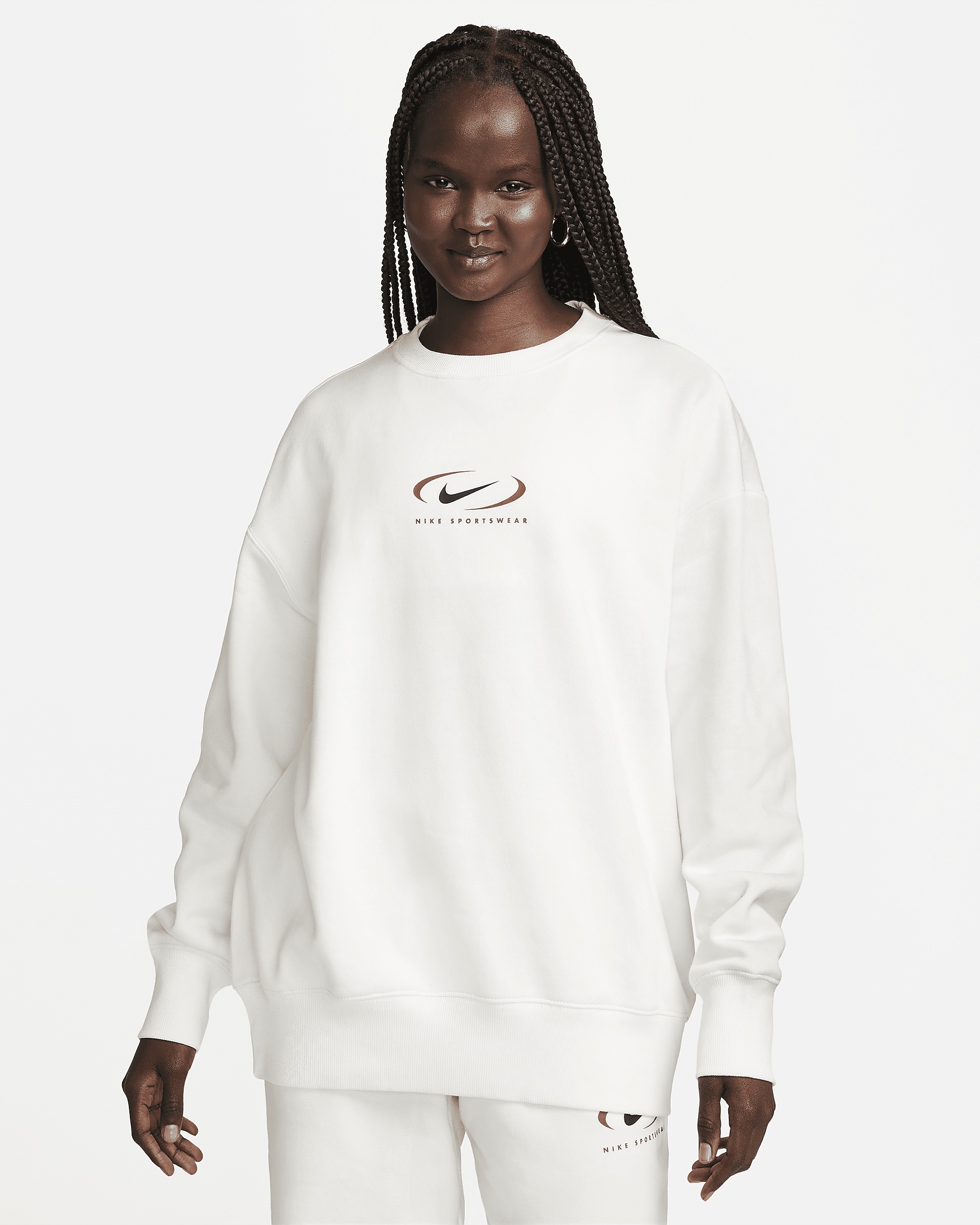 Women's Nike Sportswear Phoenix Fleece Oversized Crew-Neck Sweatshirt - 1