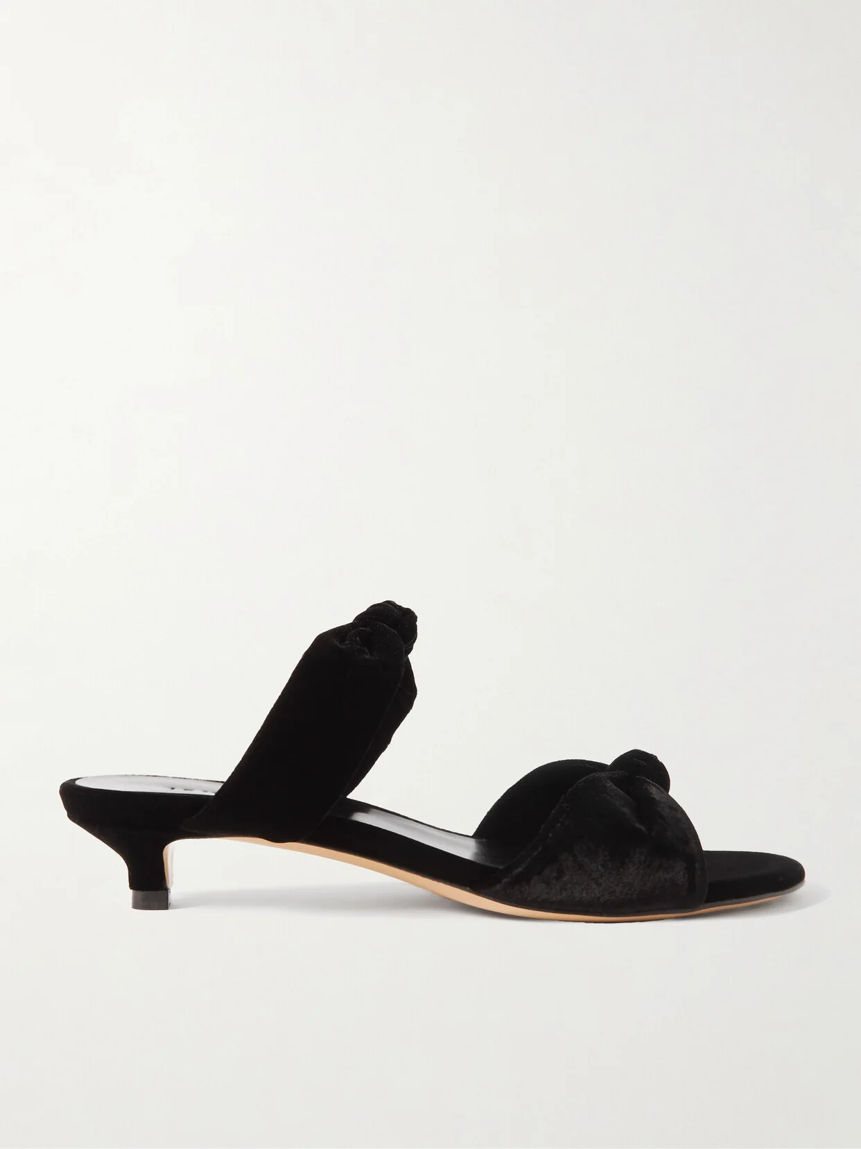Knot Velvet Mules - 1