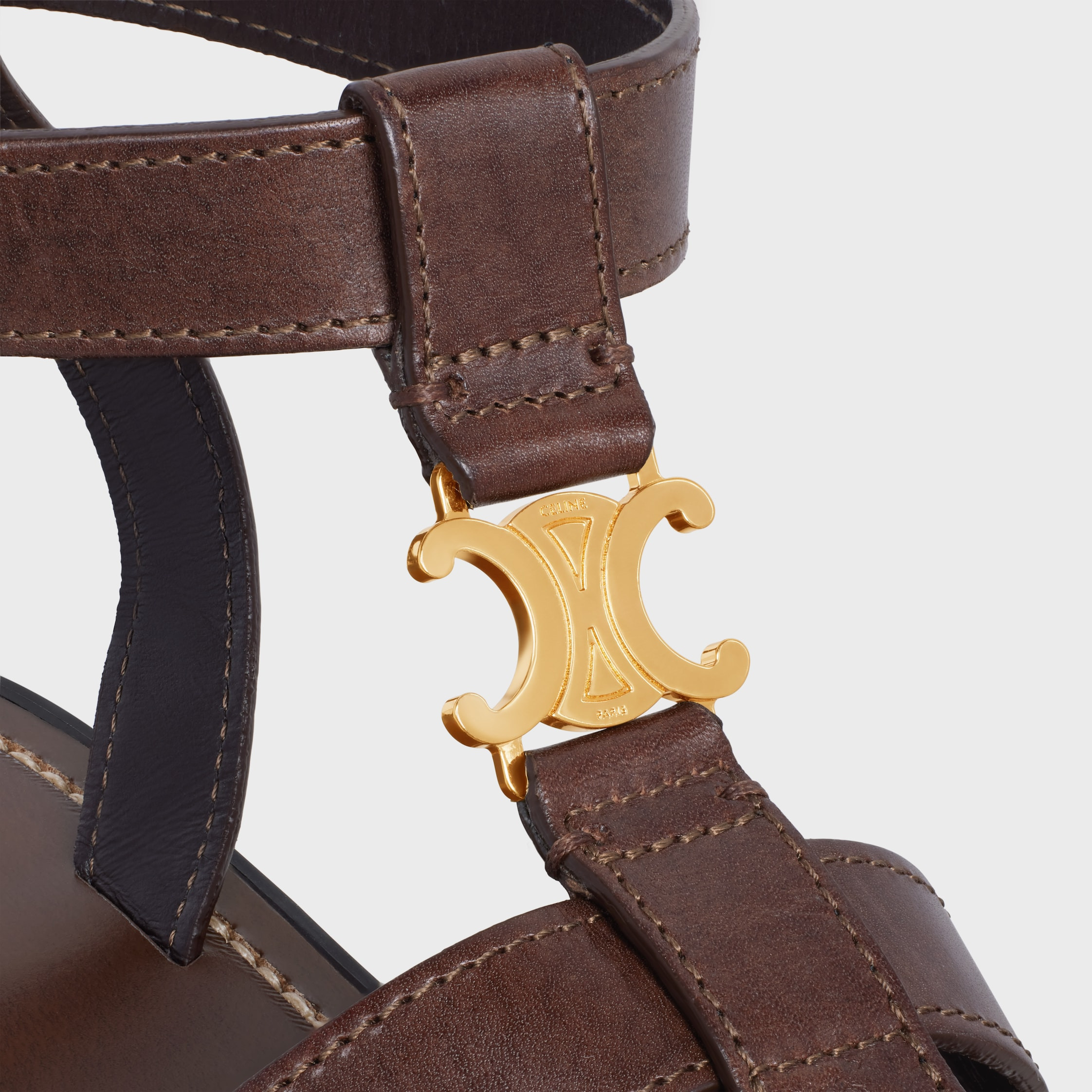 CELINE CLEA TRIOMPHE GLADIATOR SANDAL in CALFSKIN - VEGETAL TANNING - 5