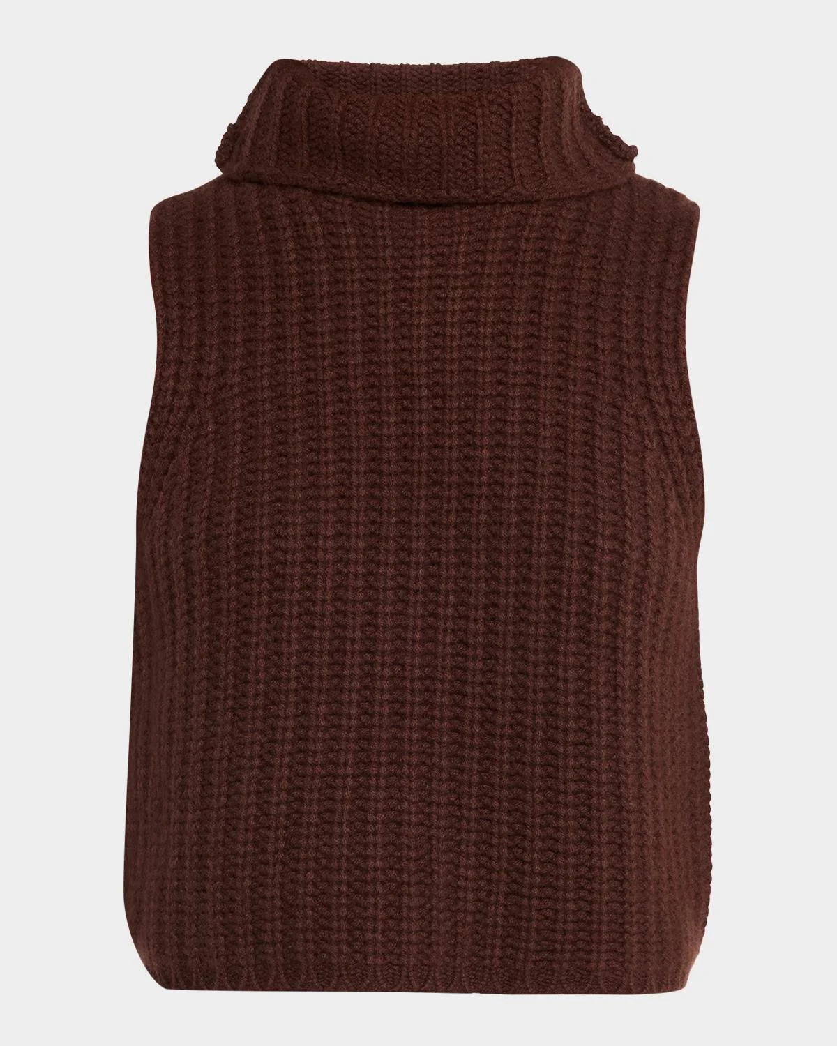 Saige Cropped Cashmere Turtleneck Sweater Vest - 1
