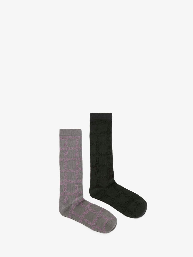LONG SOCKS WITH LOGO GRID - BUNDLE 1