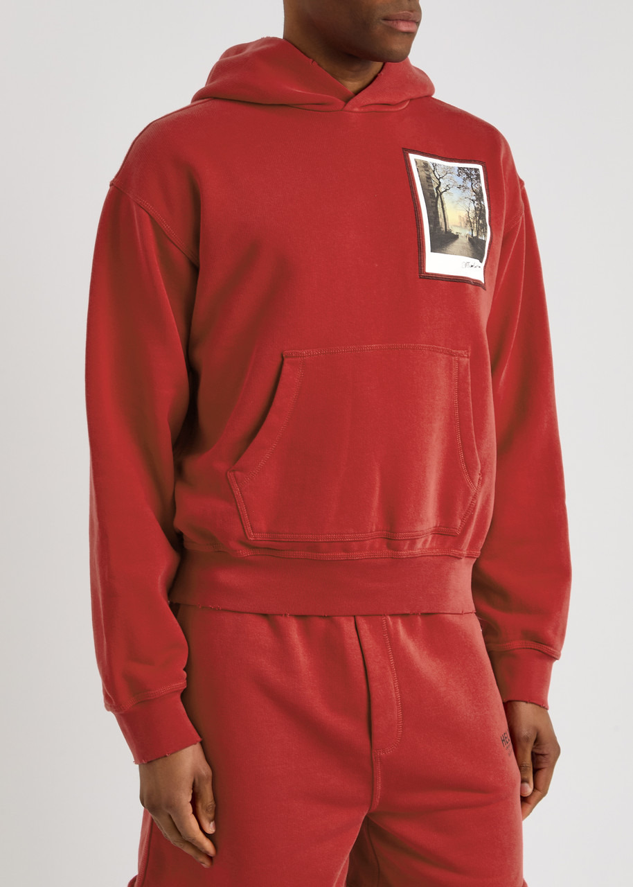 Helmut Lang Postcard Printed Hooded Cotton Sweatshirt - 2