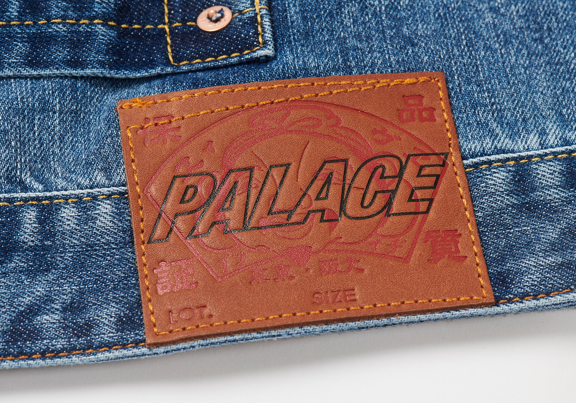 PALACE EVISU DICE DENIM JACKET LIGHT WASH - 6
