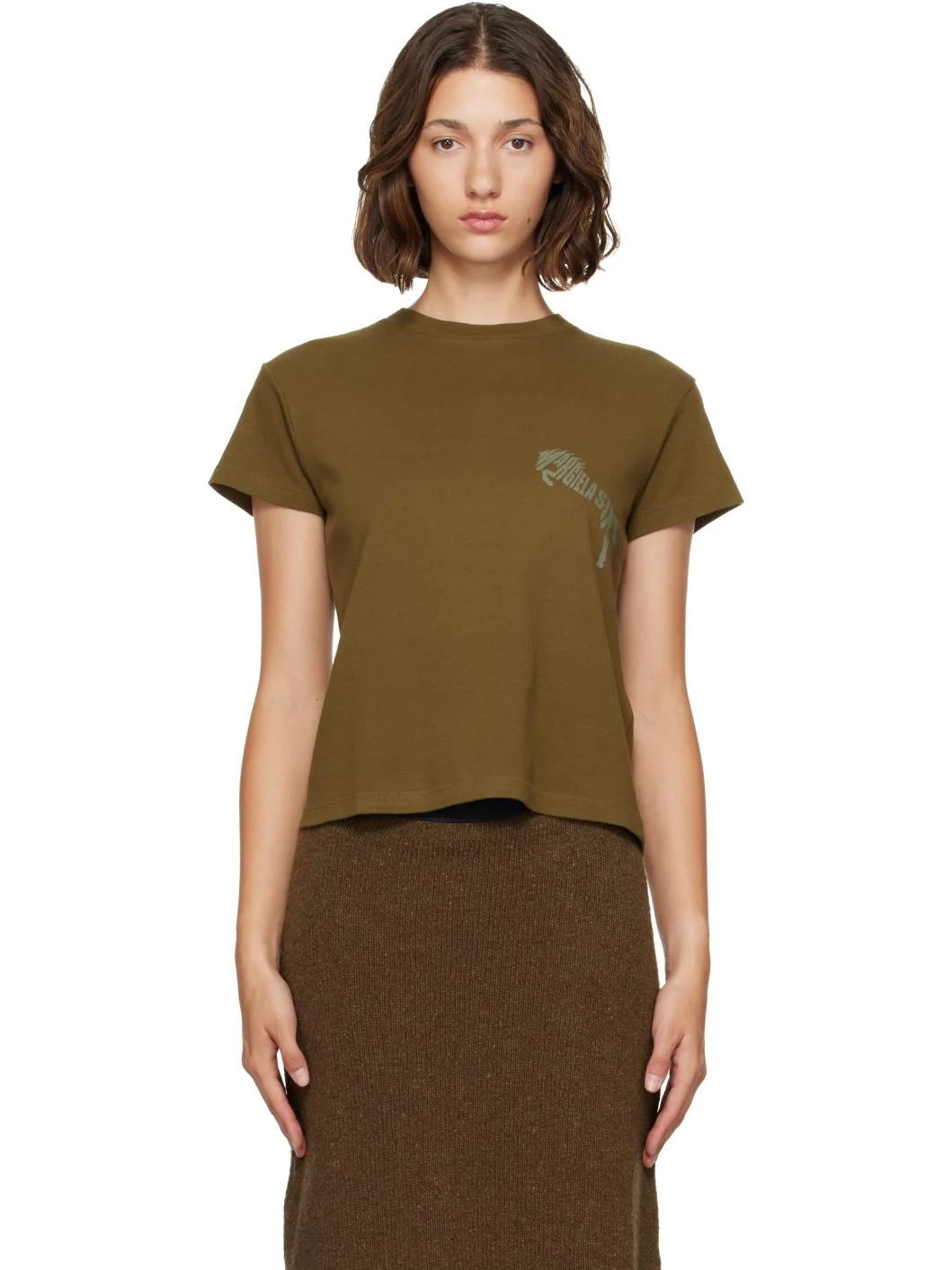 Khaki Horse Logo T-Shirt - 1