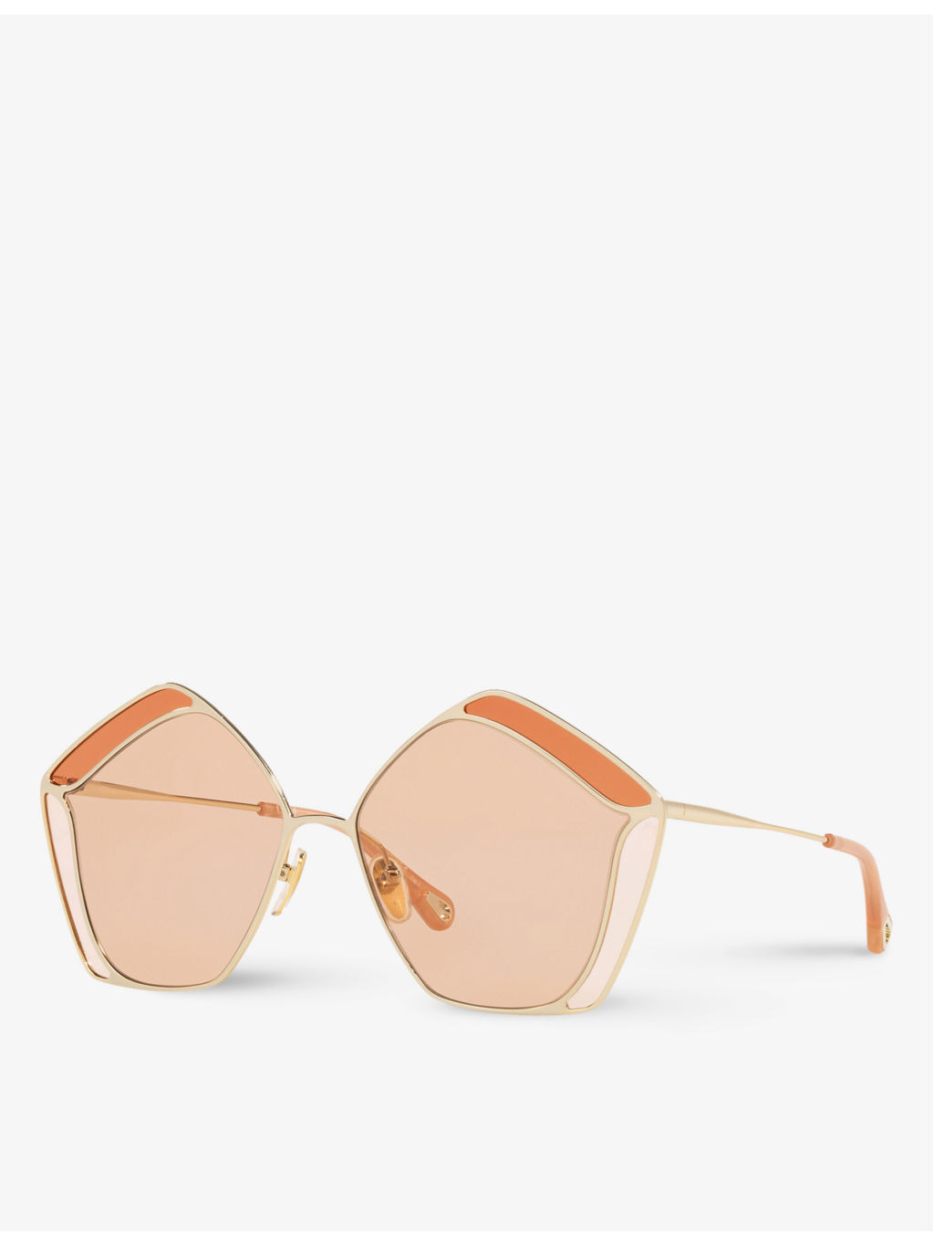 CH0026S Gemma metal and acetate pentagon-frame sunglasses - 3