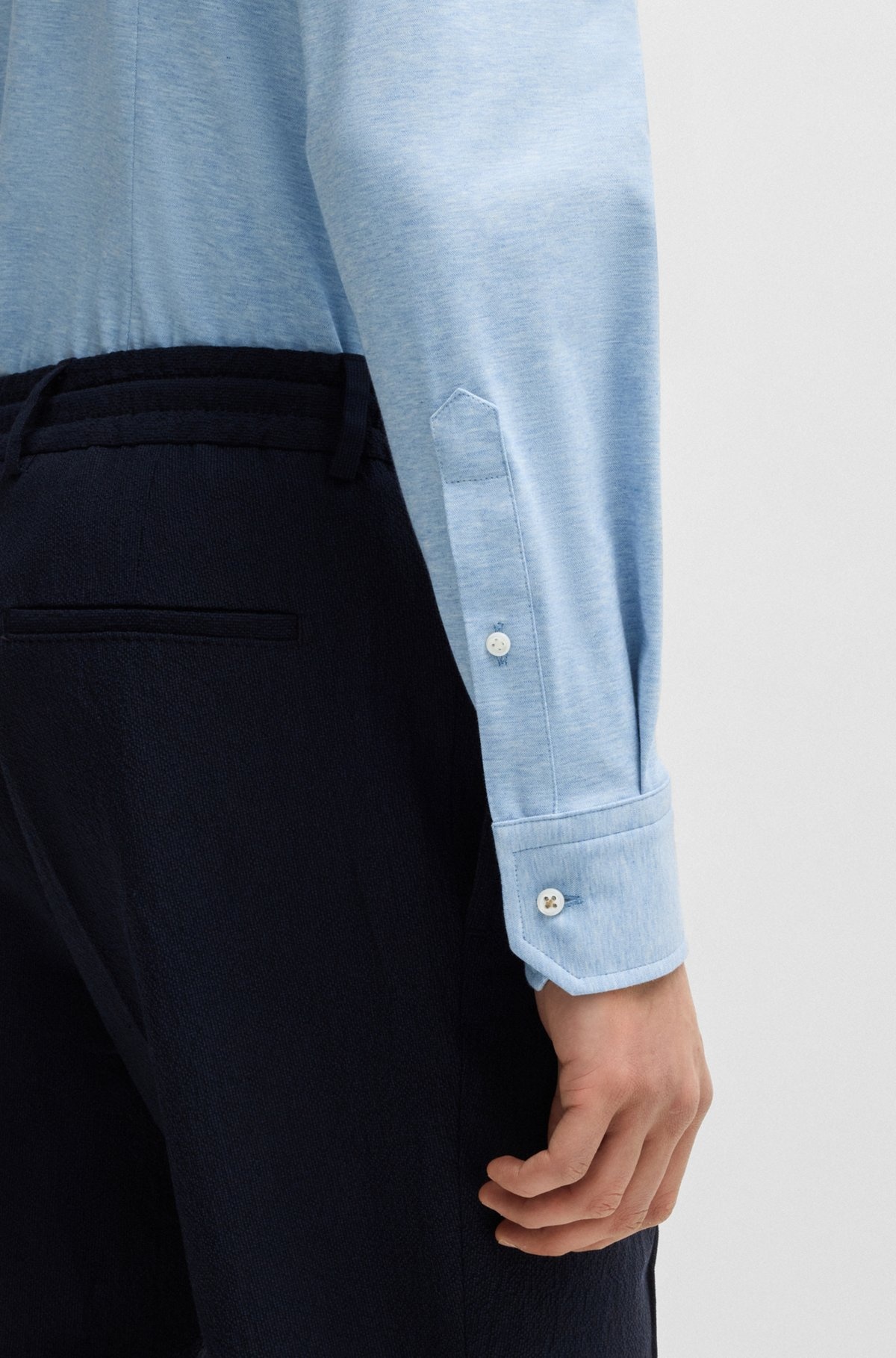 SLIM-FIT SHIRT IN ITALIAN-MADE COTTON - 6