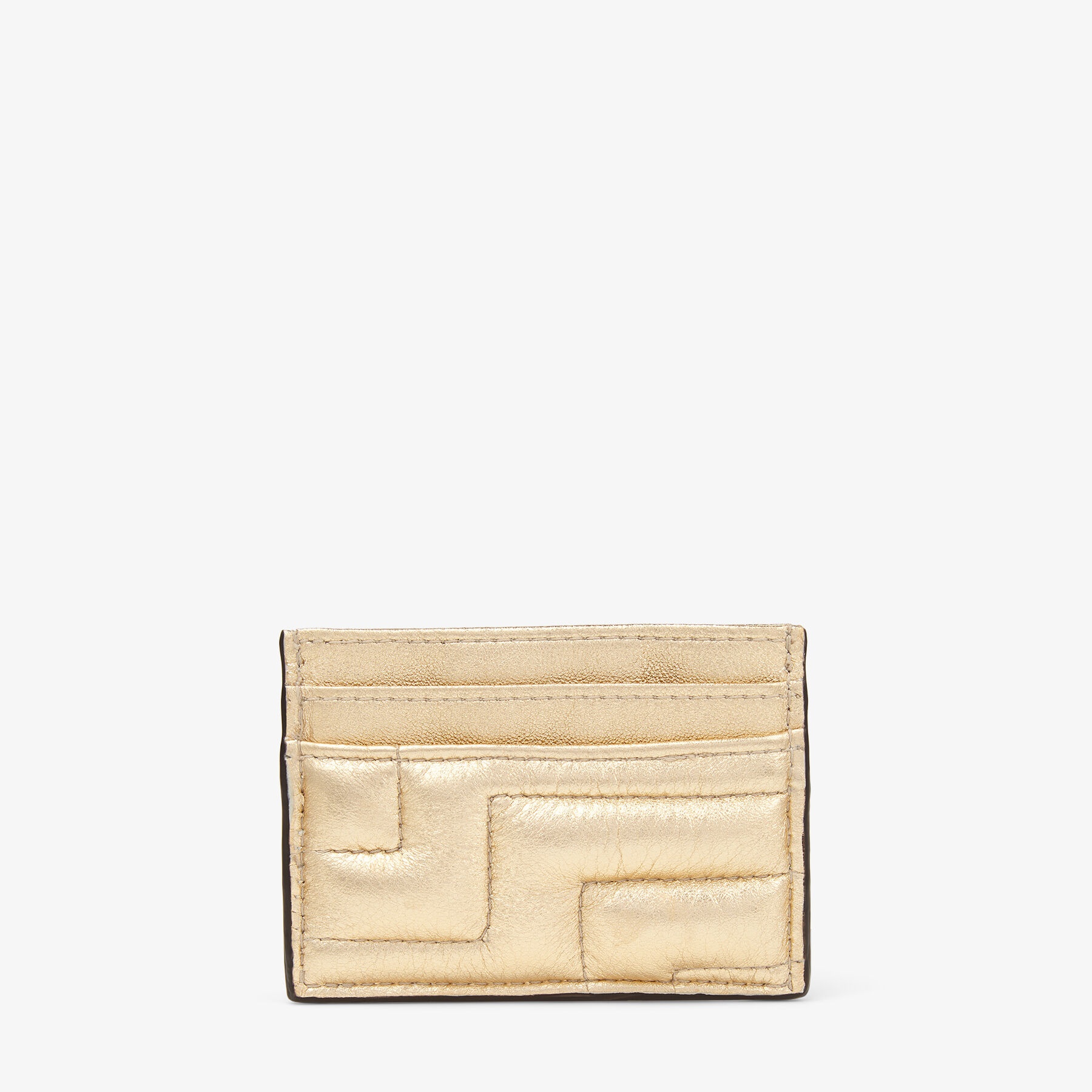 Umika Avenue
Gold Avenue Metallic Nappa Leather Card Holder with JC Emblem - 5