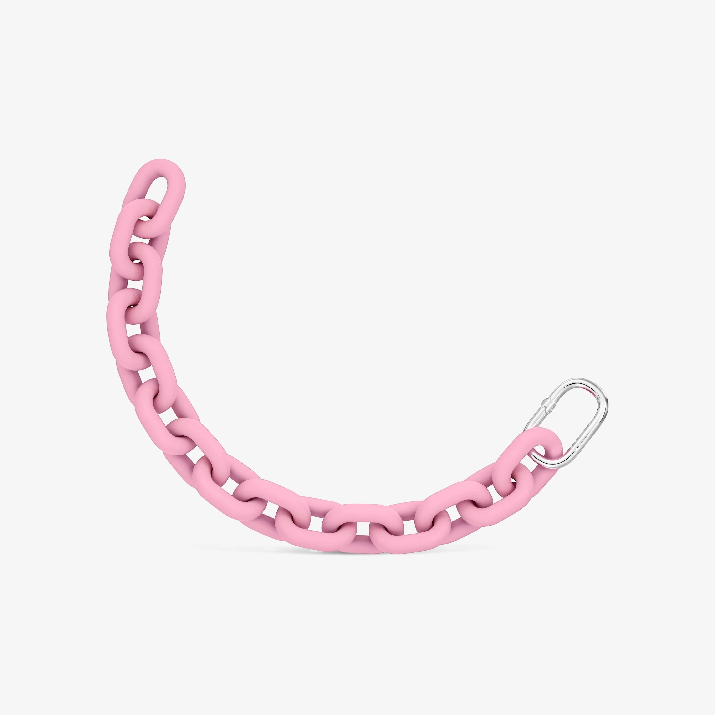 Pink acetate Chain bracelet and silver ring TOUS Hold Oval - 1