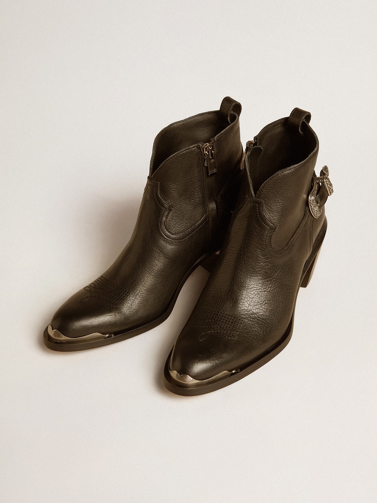 Patty ankle boots in black leather - 2