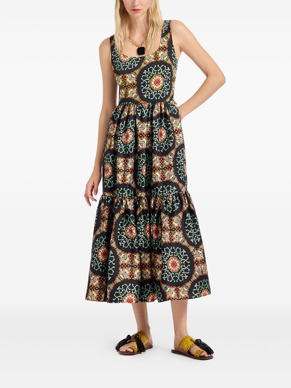 Capri silk-blend midi dress - 2