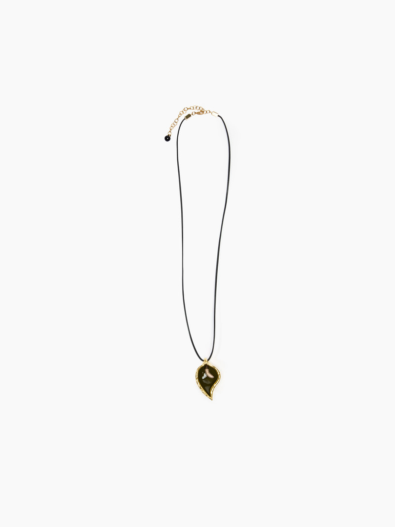 Khaki Calla Flower Necklace 1