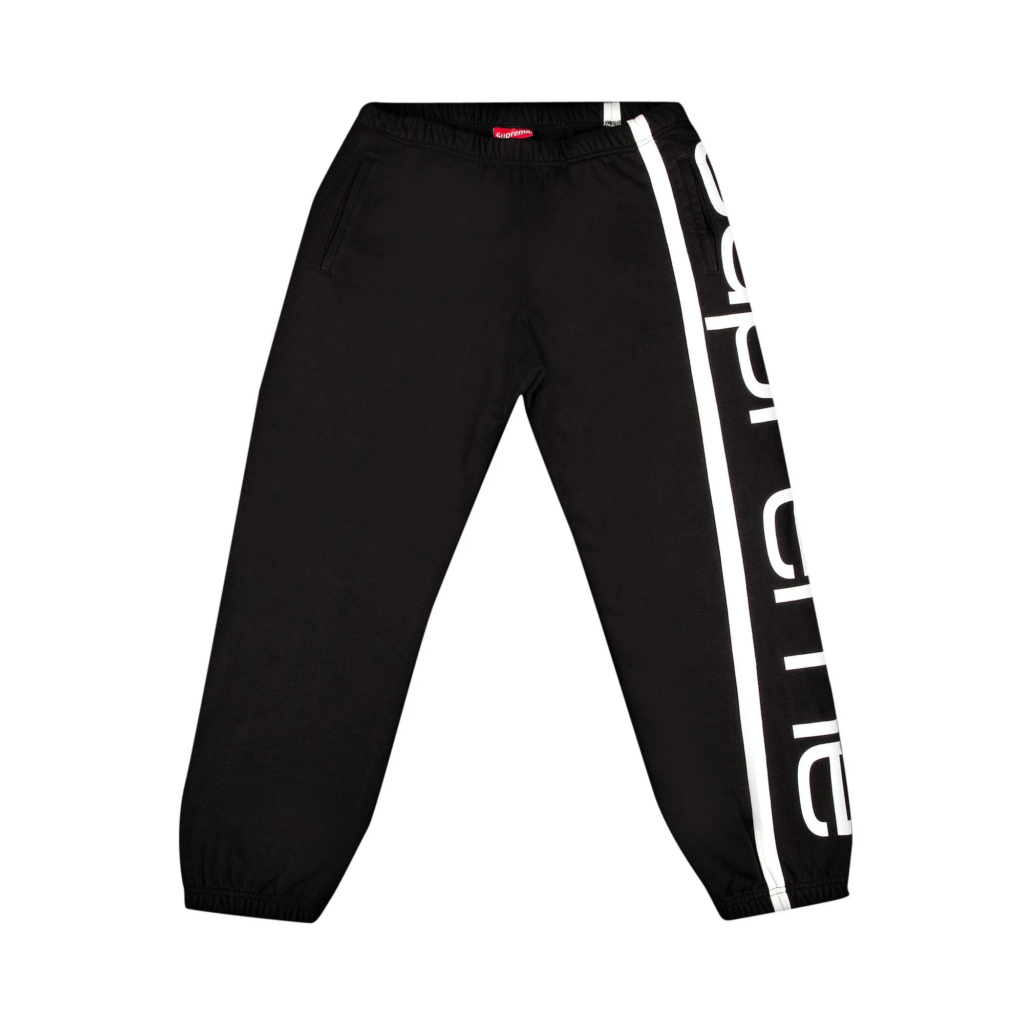 Supreme Big Logo Paneled Sweatpant 'Black' - 1