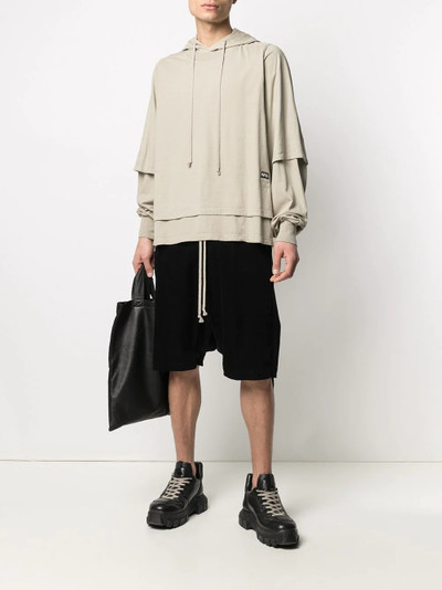 Rick Owens DRKSHDW tiered slouch hoodie outlook