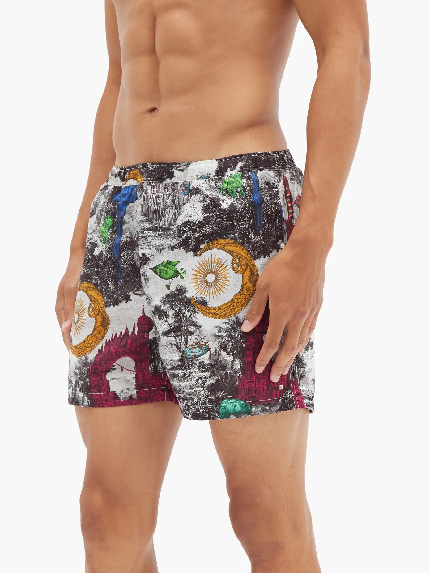 Dreamatic-print shell swim shorts - 4