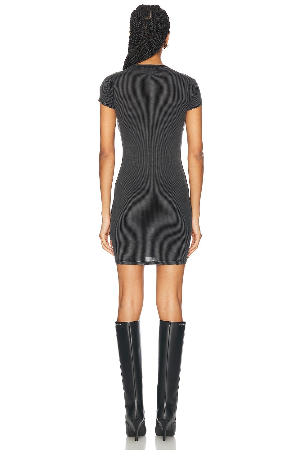 Short Sleeve Crewneck Dress - 4