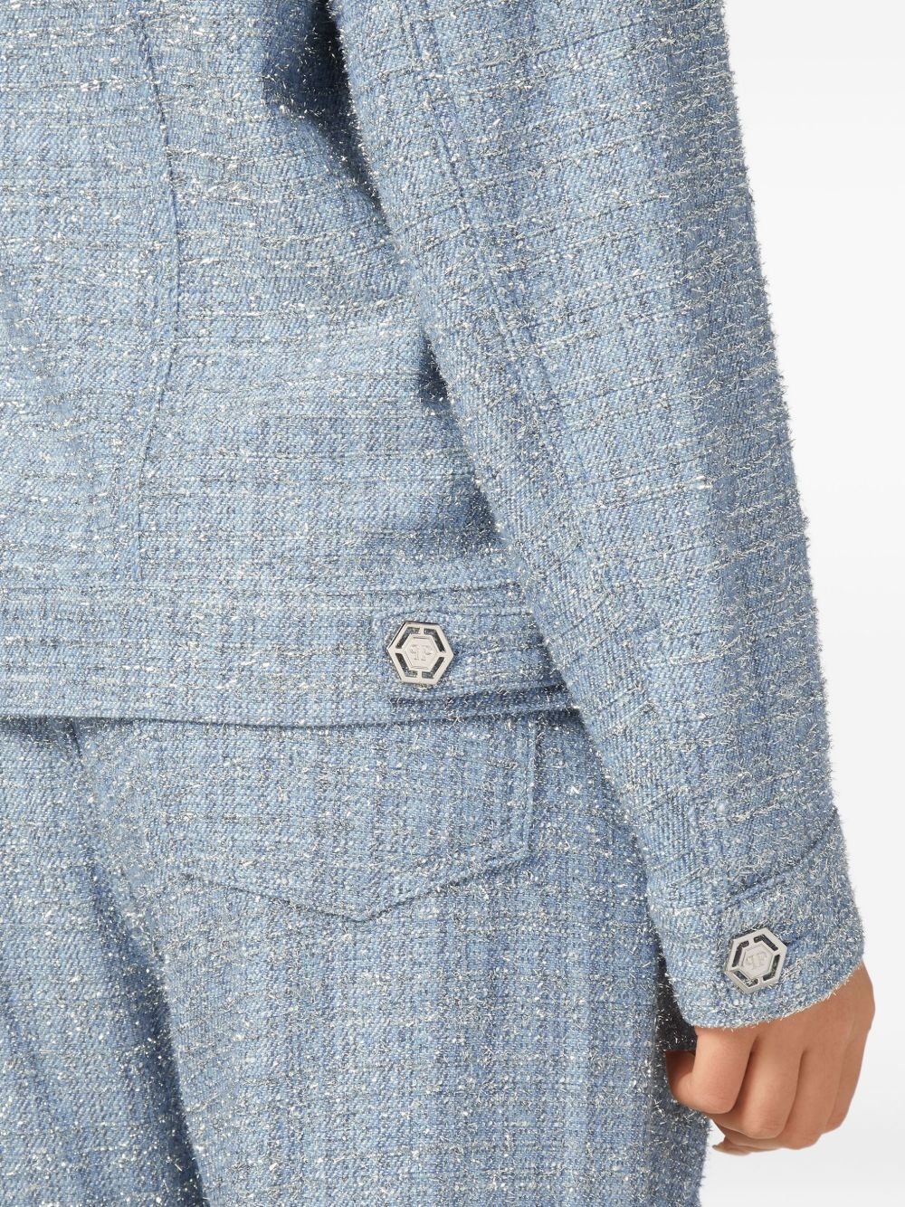 tweed cropped jacket - 5