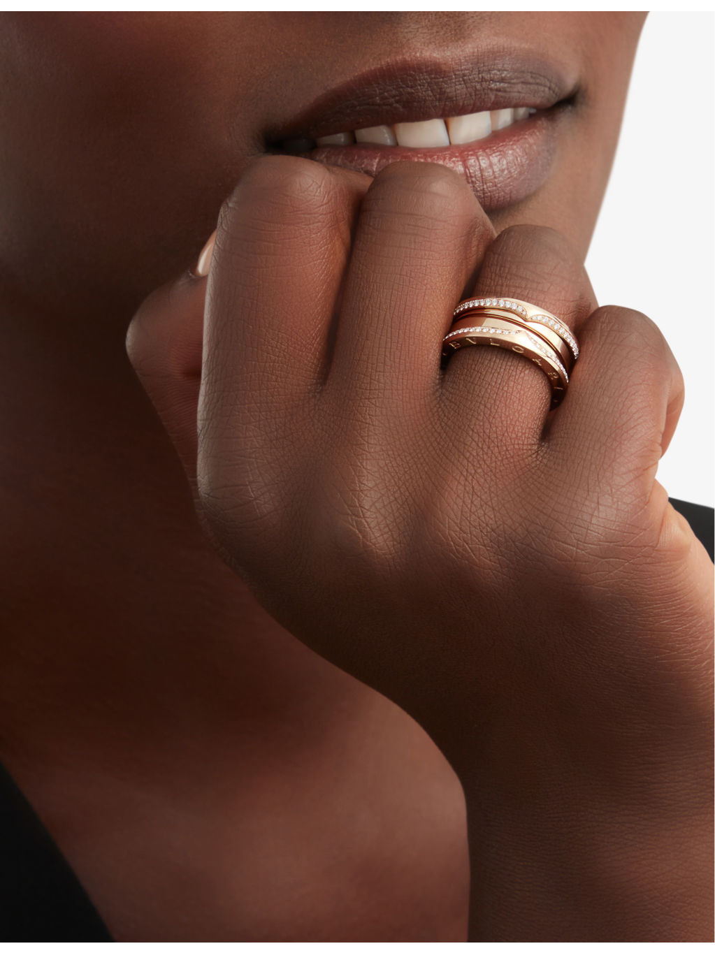 B.zero1 18ct rose-gold and 0.45ct brilliant-cut diamond ring - 4