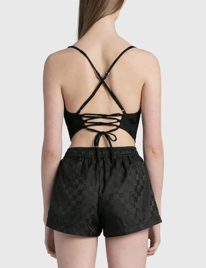 VELOUR MONOGRAM STRAPS TOP 3
