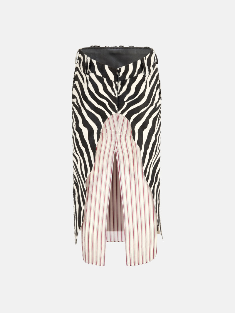 BLACK AND WHITE MIDI SKIRT 4