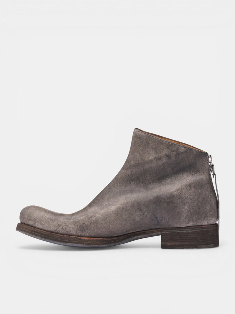 M.A+ Carbon Leather Zip Ankle Boots outlook