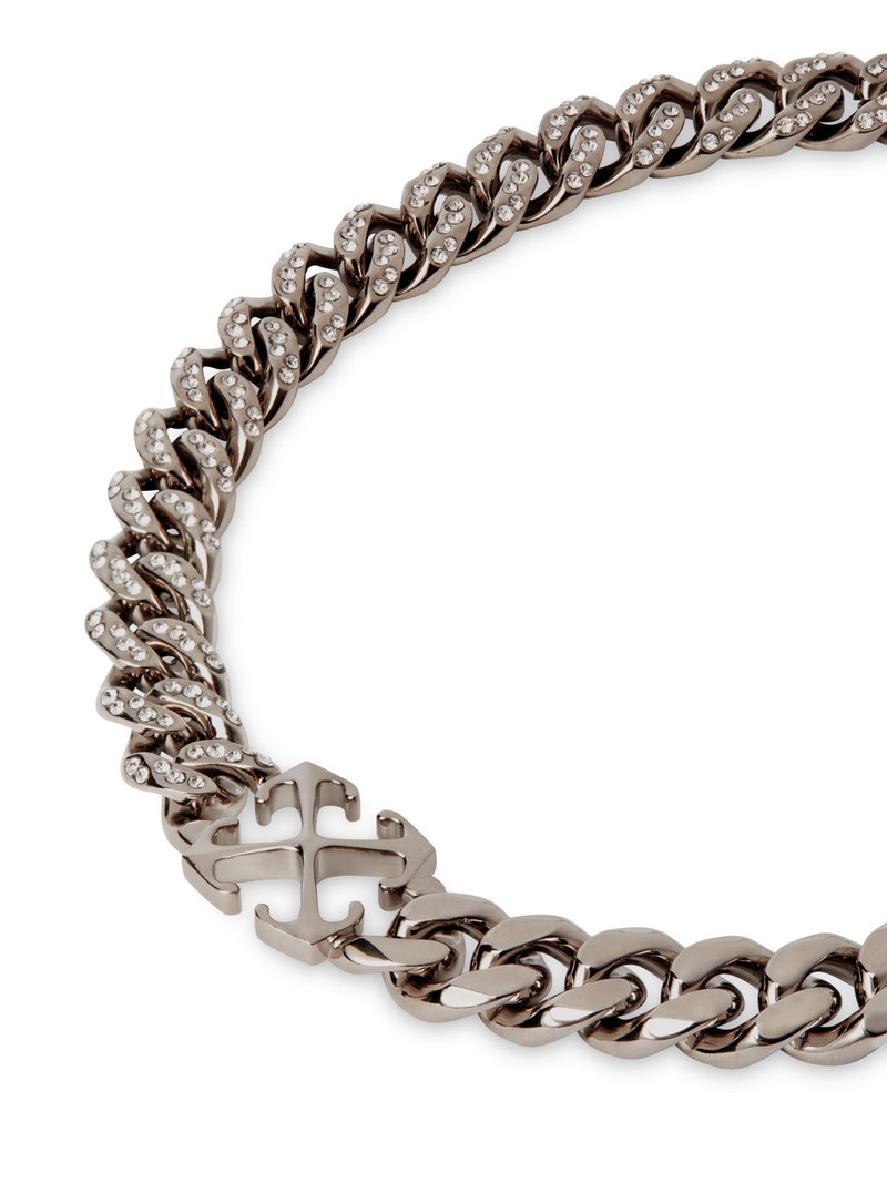 Off-White Arrow Chain Necklace With Strass outlook
