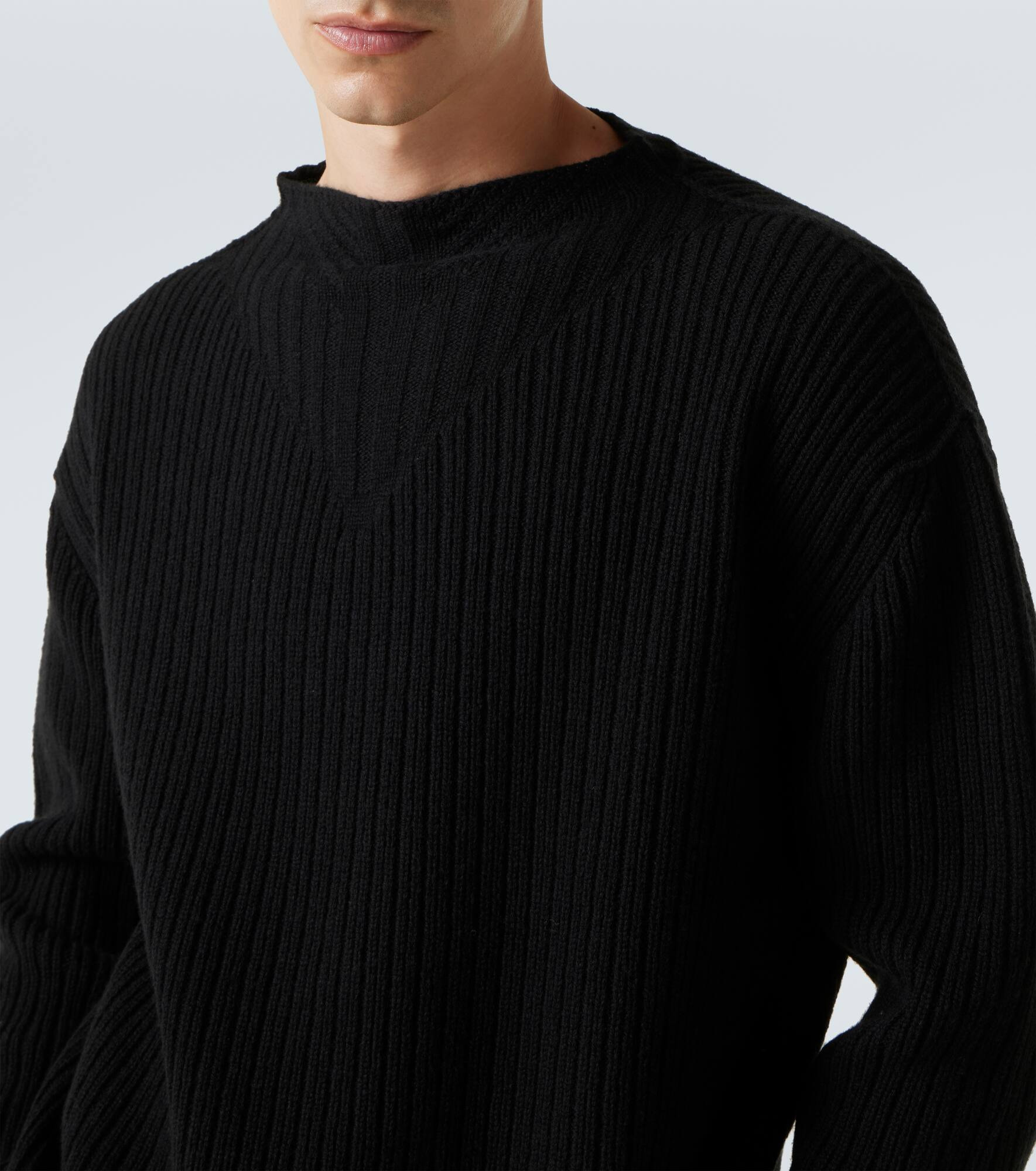 Ribbed-knit virgin wool sweater - 5