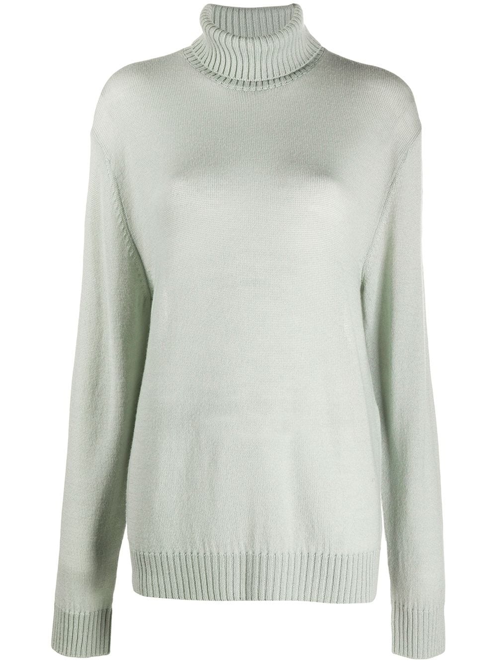 oversized fine roll neck jumper - 1