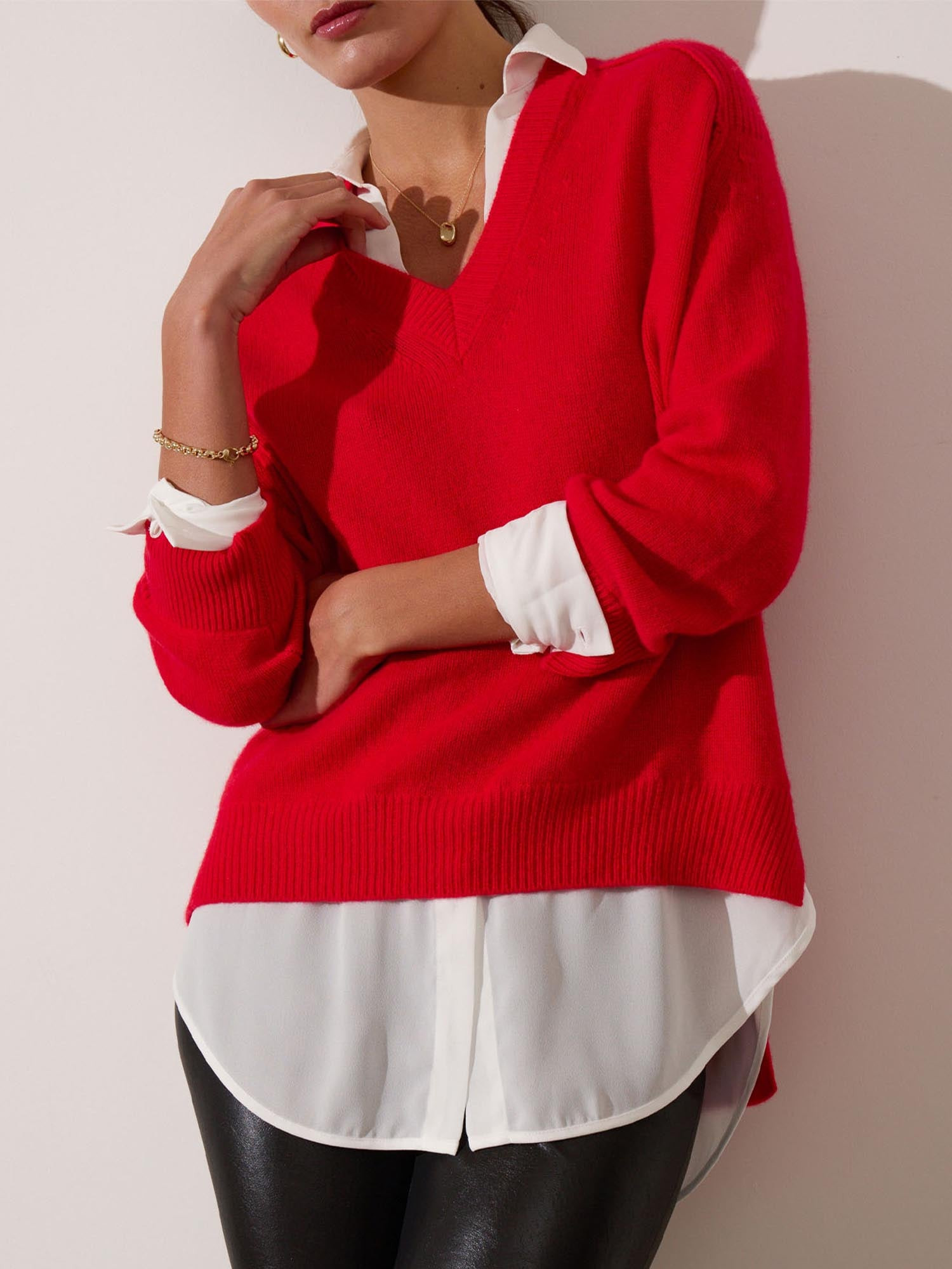 The Looker Layered V-Neck - 1