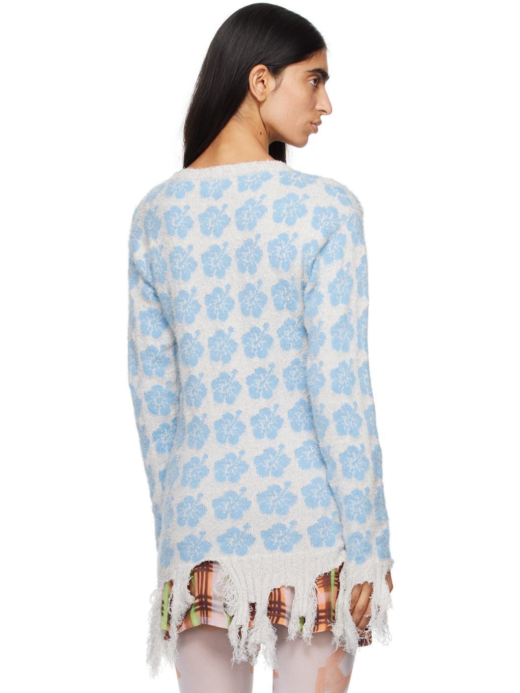 Blue Ganguro Floral Sweater - 3