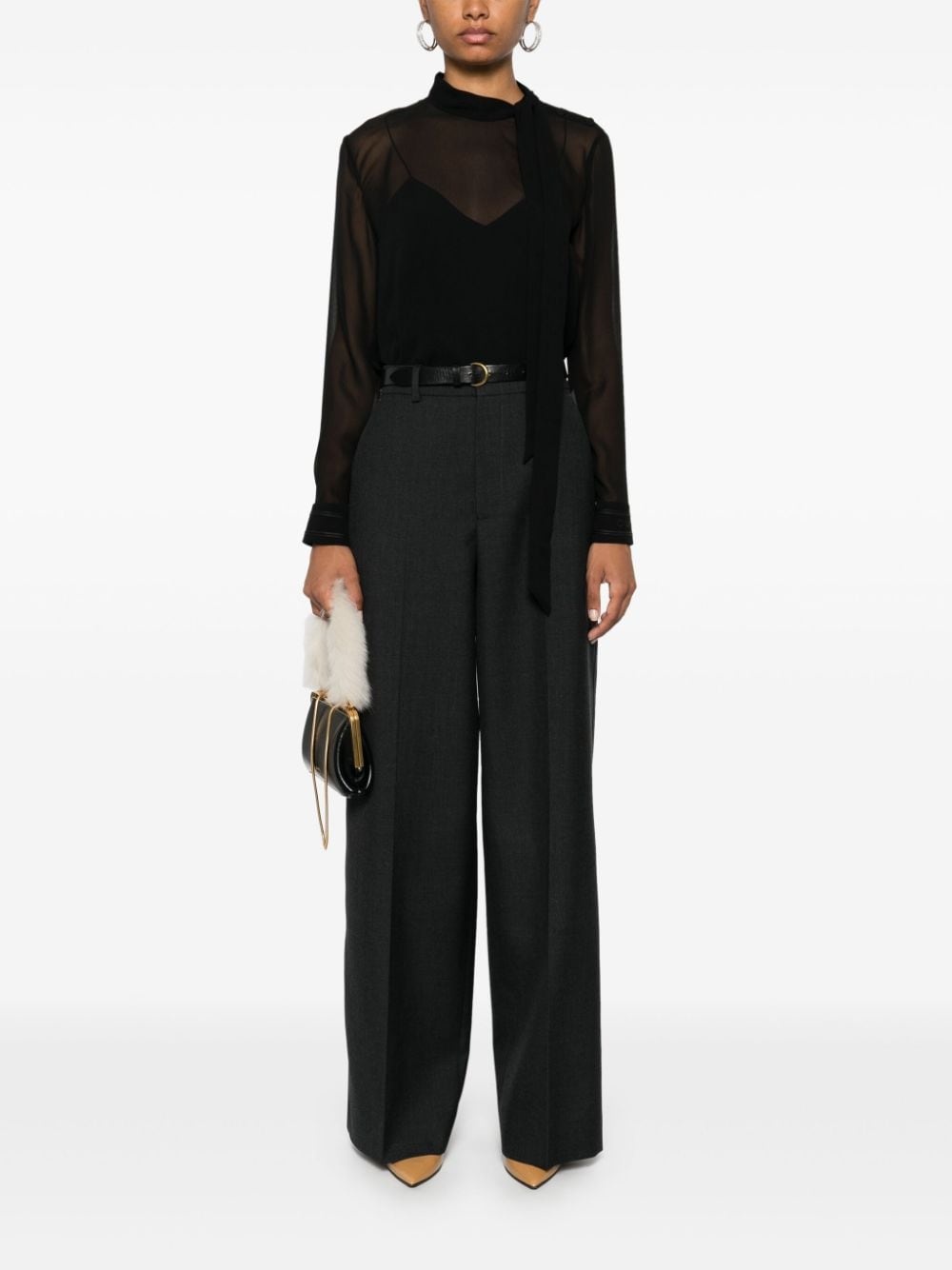 wool gabardine trousers - 2