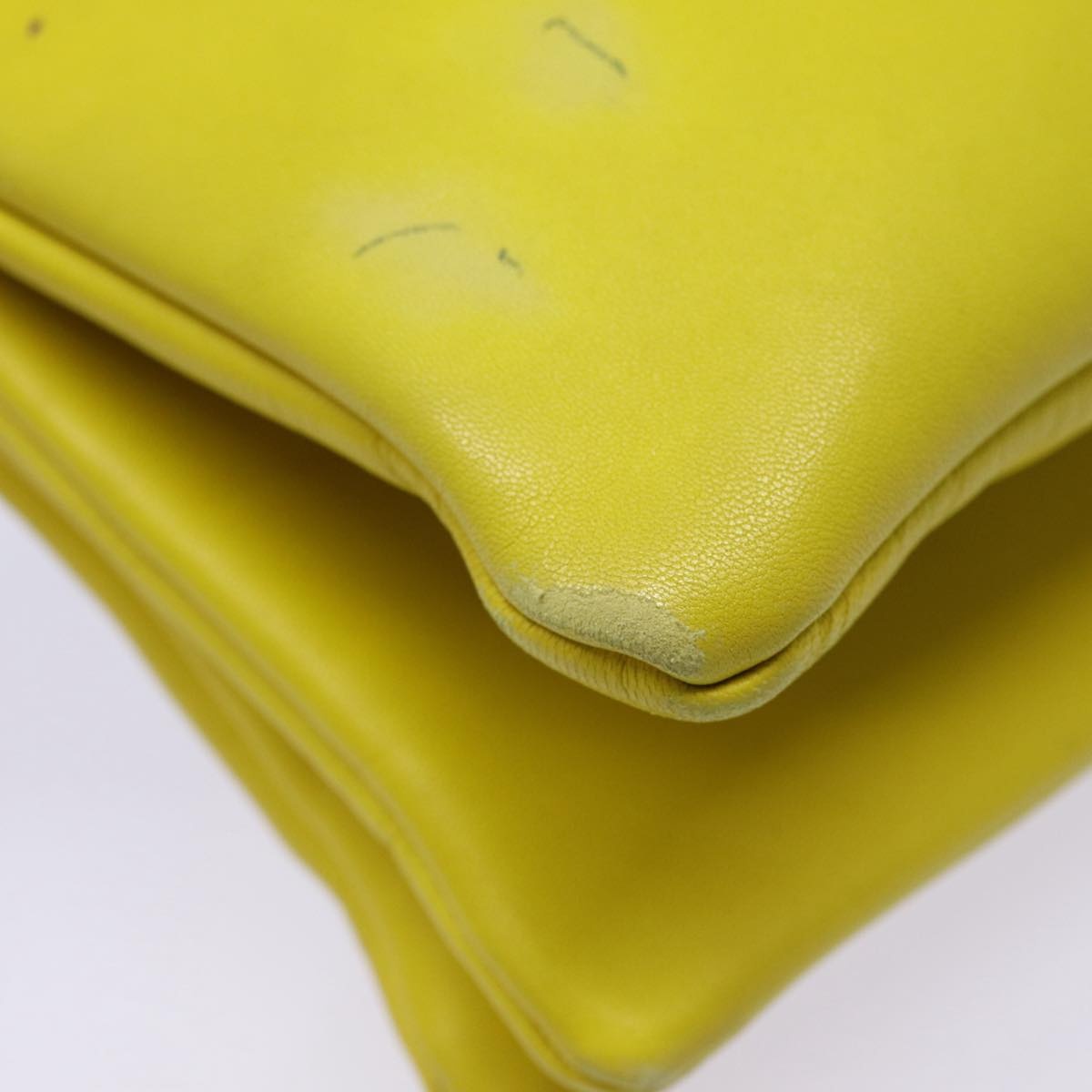 CELINE Trio Large Shoulder Bag Leather Yellow Gold - 9