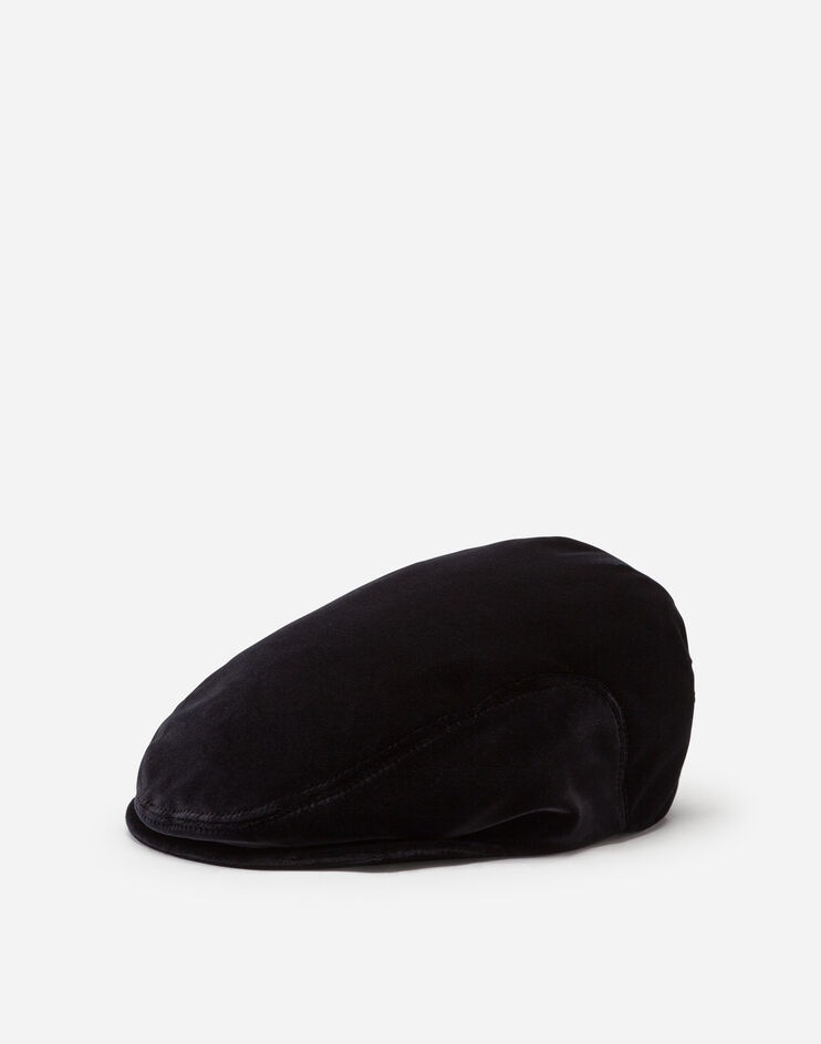 Velvet cotton flat cap - 1