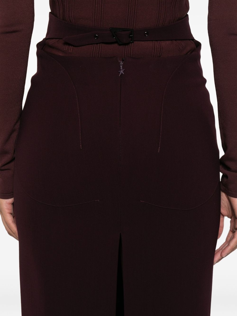 buckle-detailed pencil skirt - 5