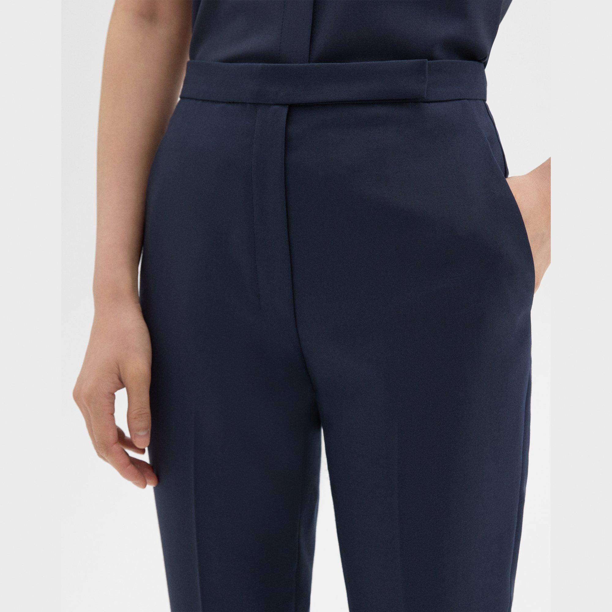 High-Waist Slim Crop Pant in Oxford Wool - 5