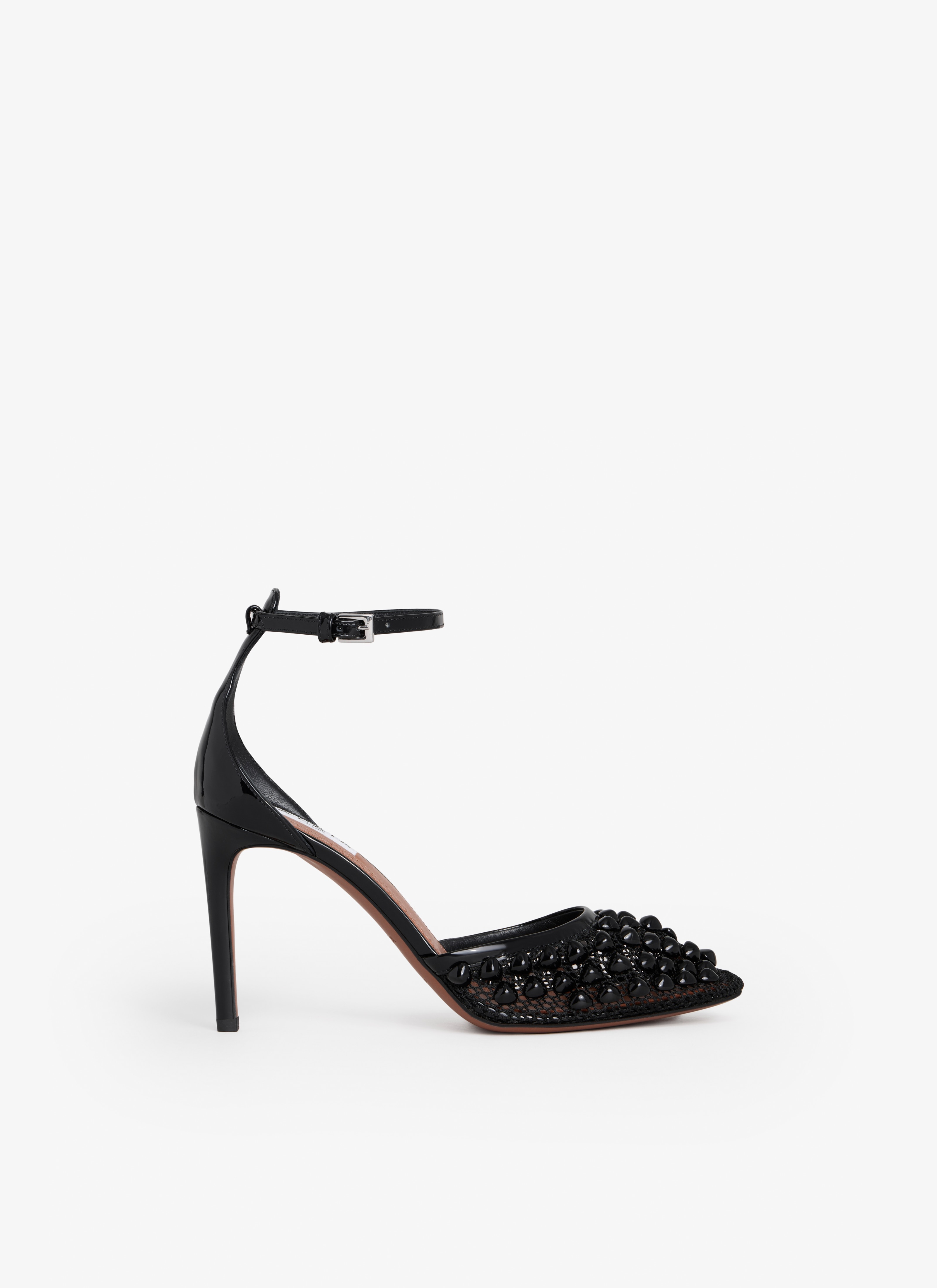 HIGH FISHNET PUMPS WITH STUDS - 1