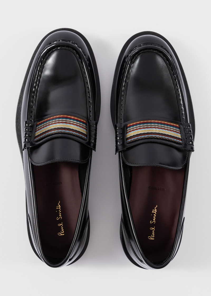 Black Leather 'Bancroft' Loafers 5