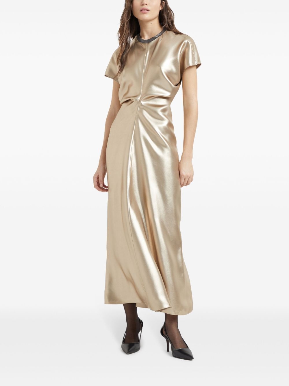 gathered-detail dress - 3