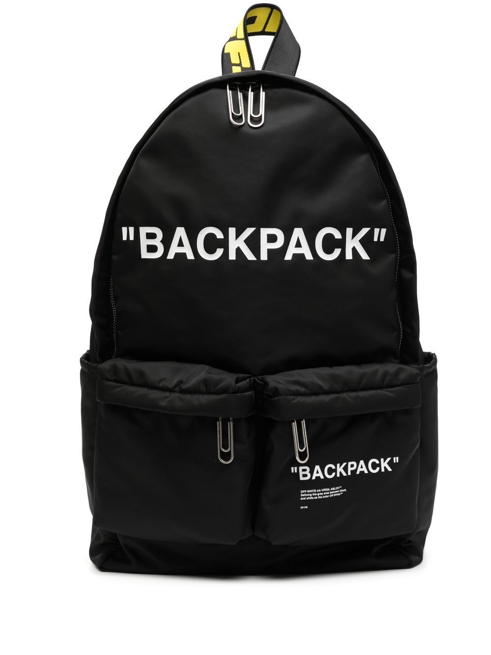 slogan-print backpack - 1