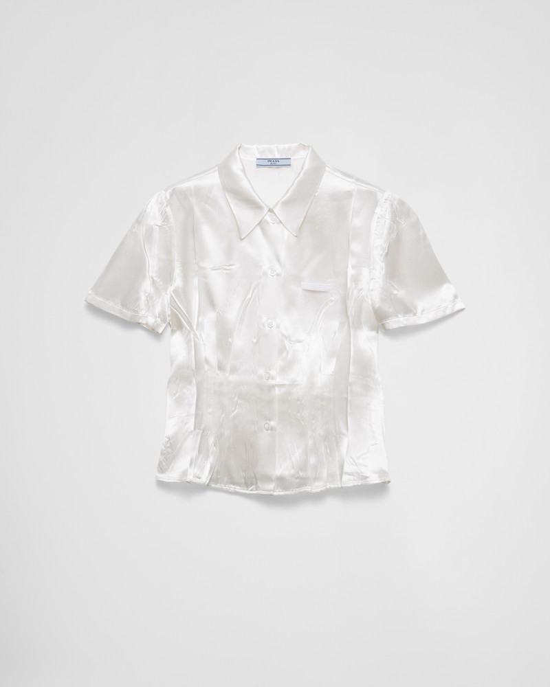Short-sleeved satin shirt 1