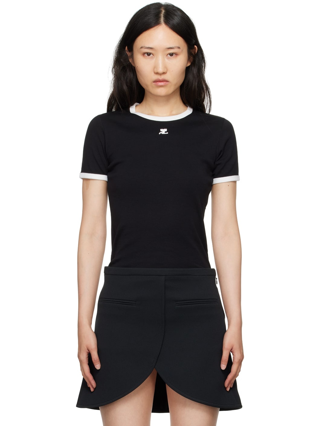 Black Signature Contrast T-Shirt - 1