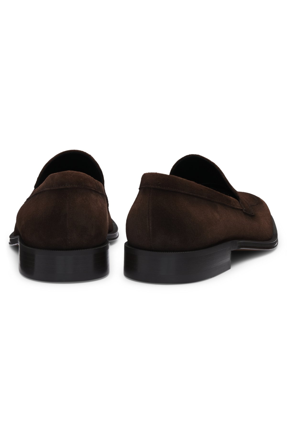 ITALIAN-MADE SUEDE LOAFERS WITH PENNY TRIM - 5