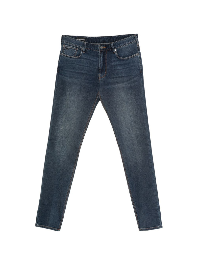 faded-effect logo-plaque jeans 1