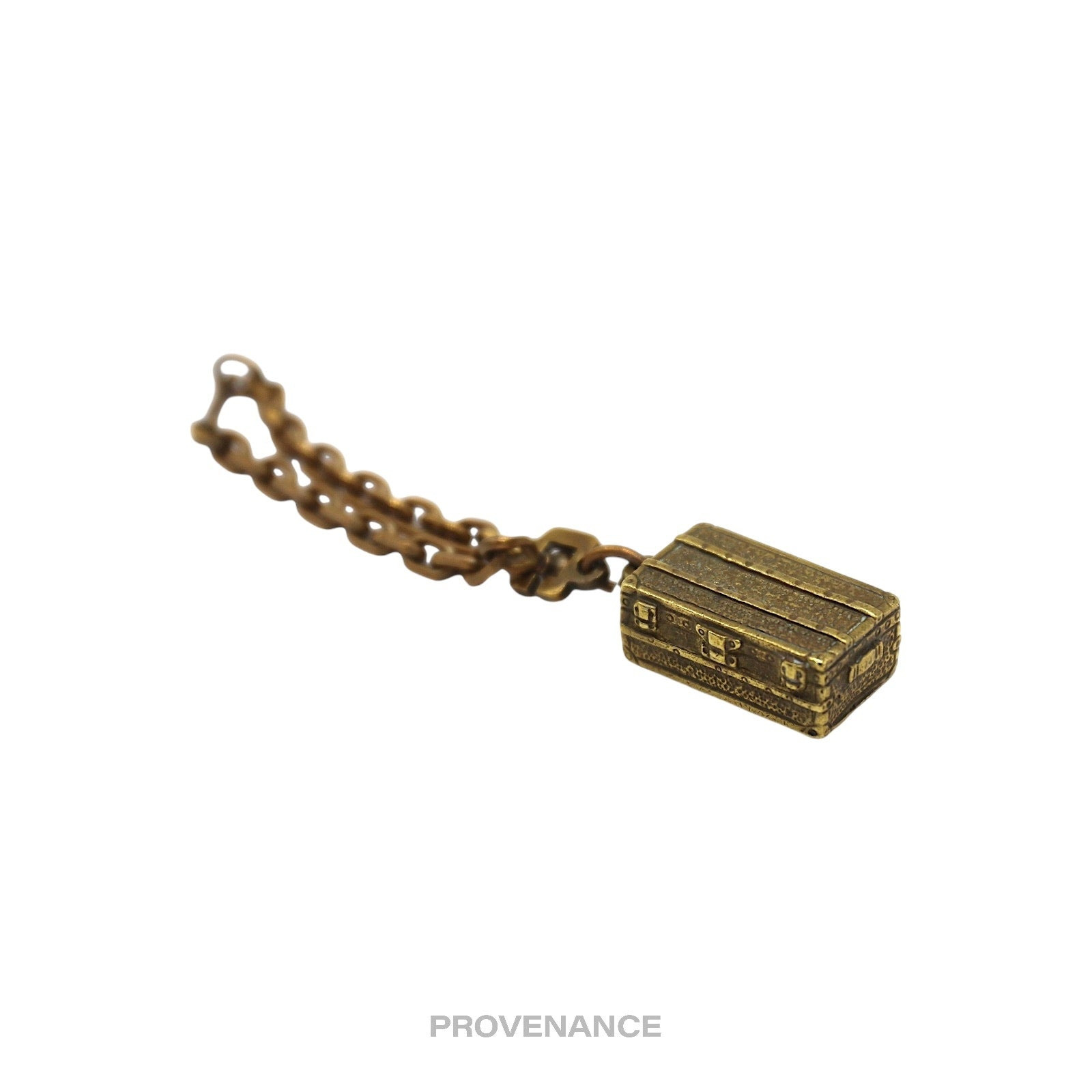 Louis Vuitton Trunk Keychain Charm - Solid Aged Brass - 3