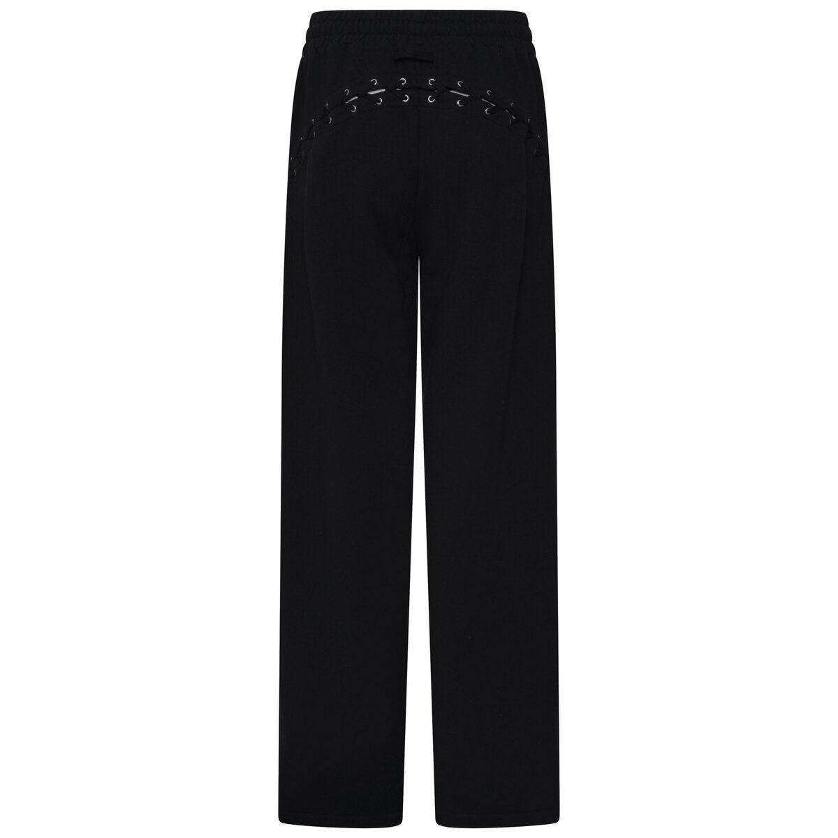 Oversized Laced Jogging Pants in Black - 2