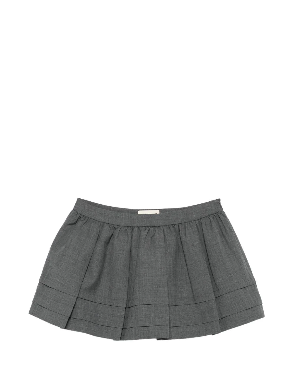 ruffle-detail pleated mini skirt - 1