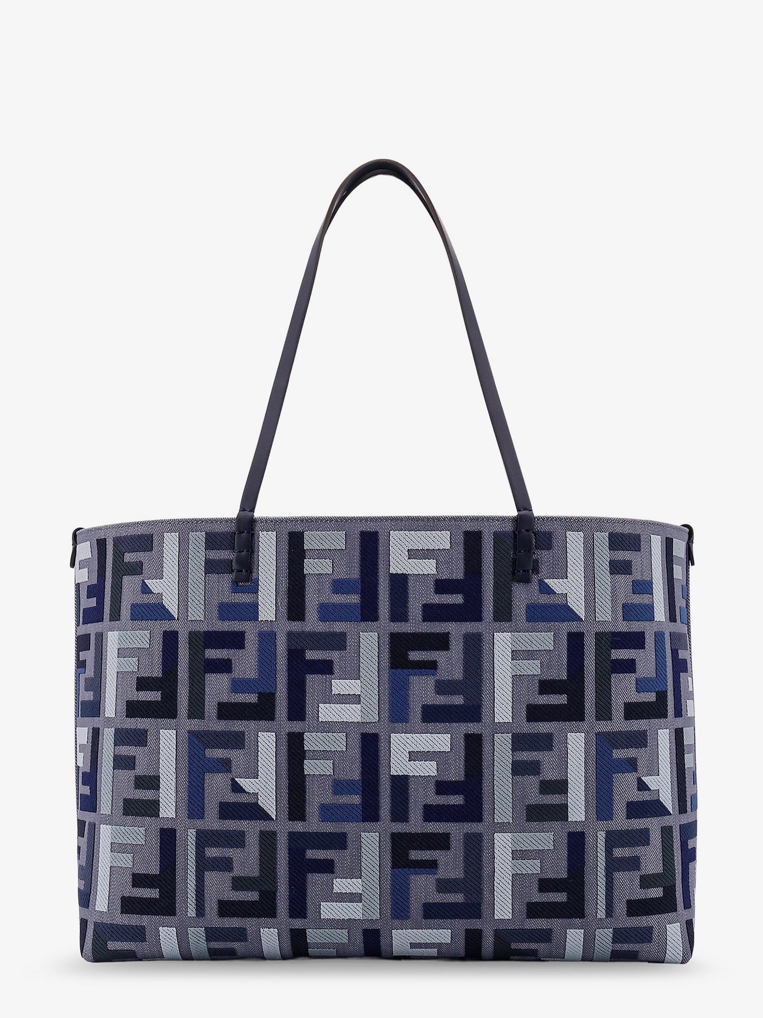 Fendi Roll Large Jacquard Ff Fabric Tote Bag - 3