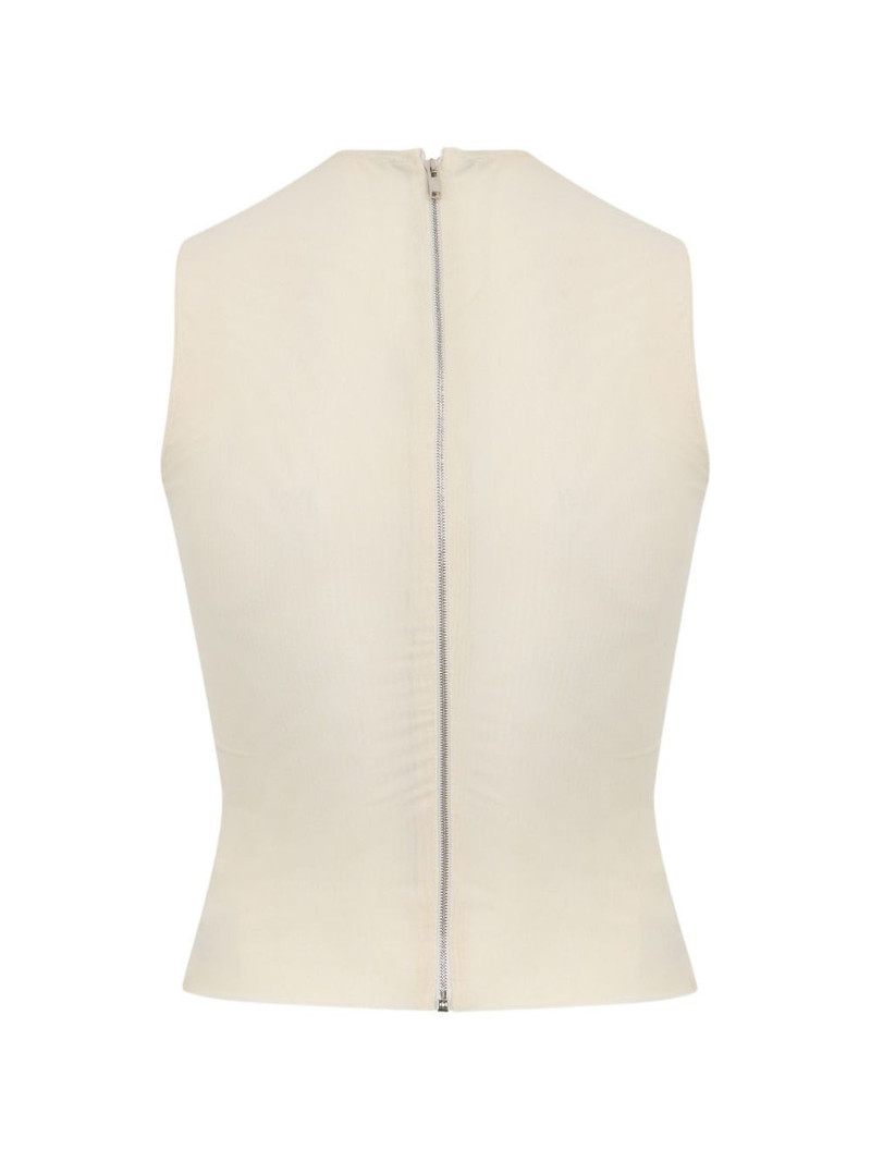 David Koma lace-rose ruched top outlook
