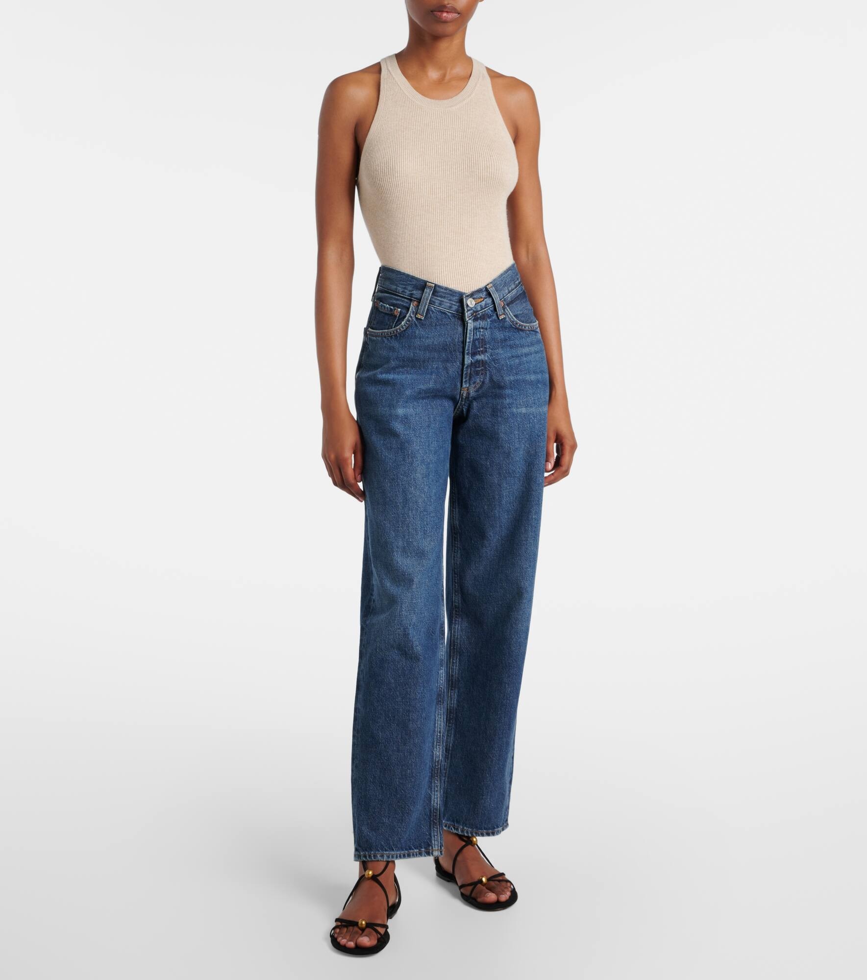 V-Waist Baggy straight jeans - 7